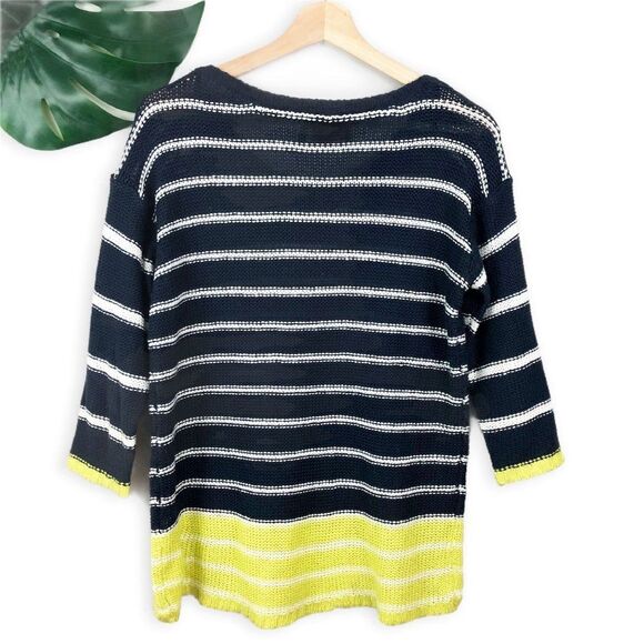 RD Style Colorblock Striped Open Knit Sweater - Picture 7 of 9